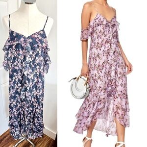 Intermix Silk Midi Dress